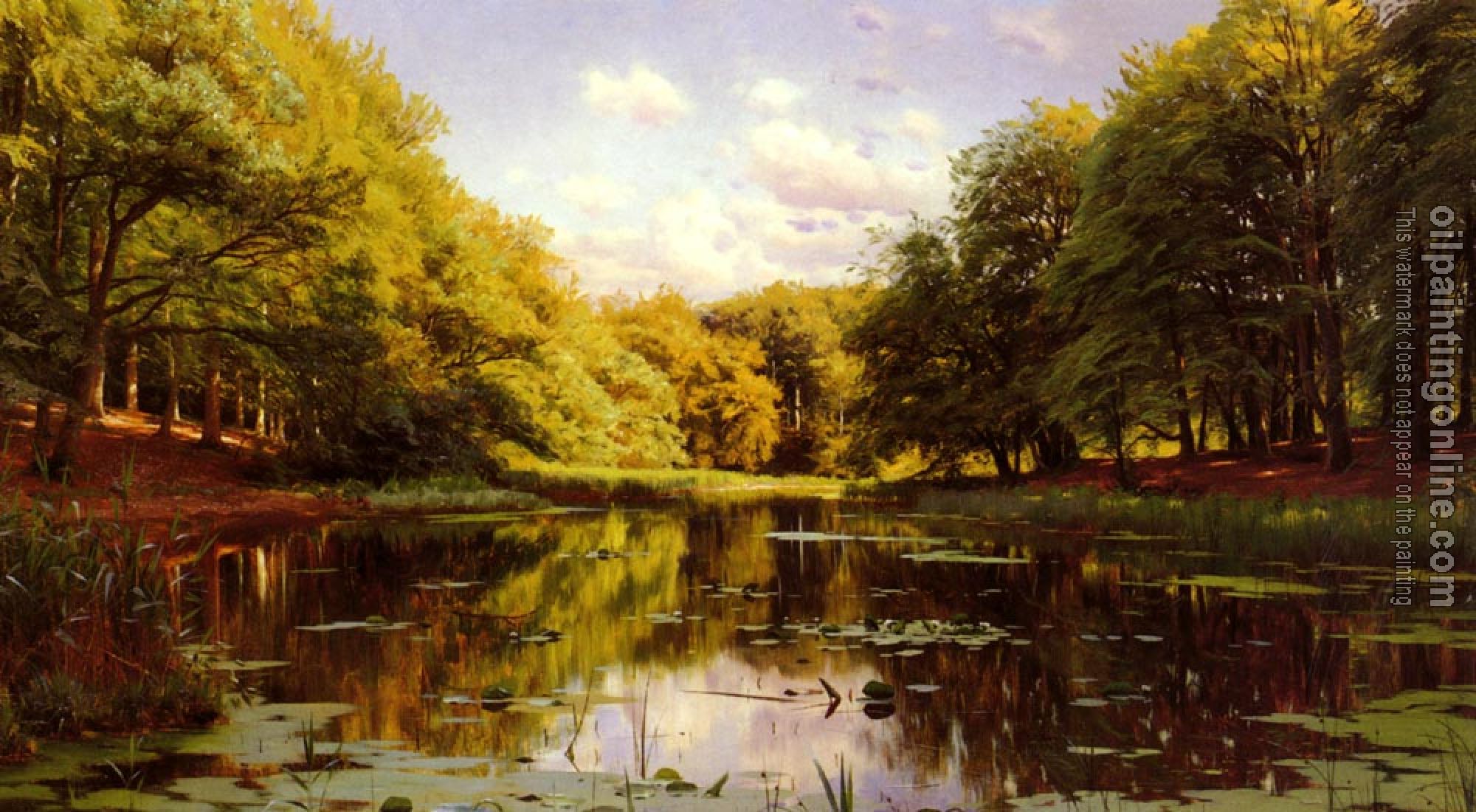 Monsted, Peder Mork - River Landscape